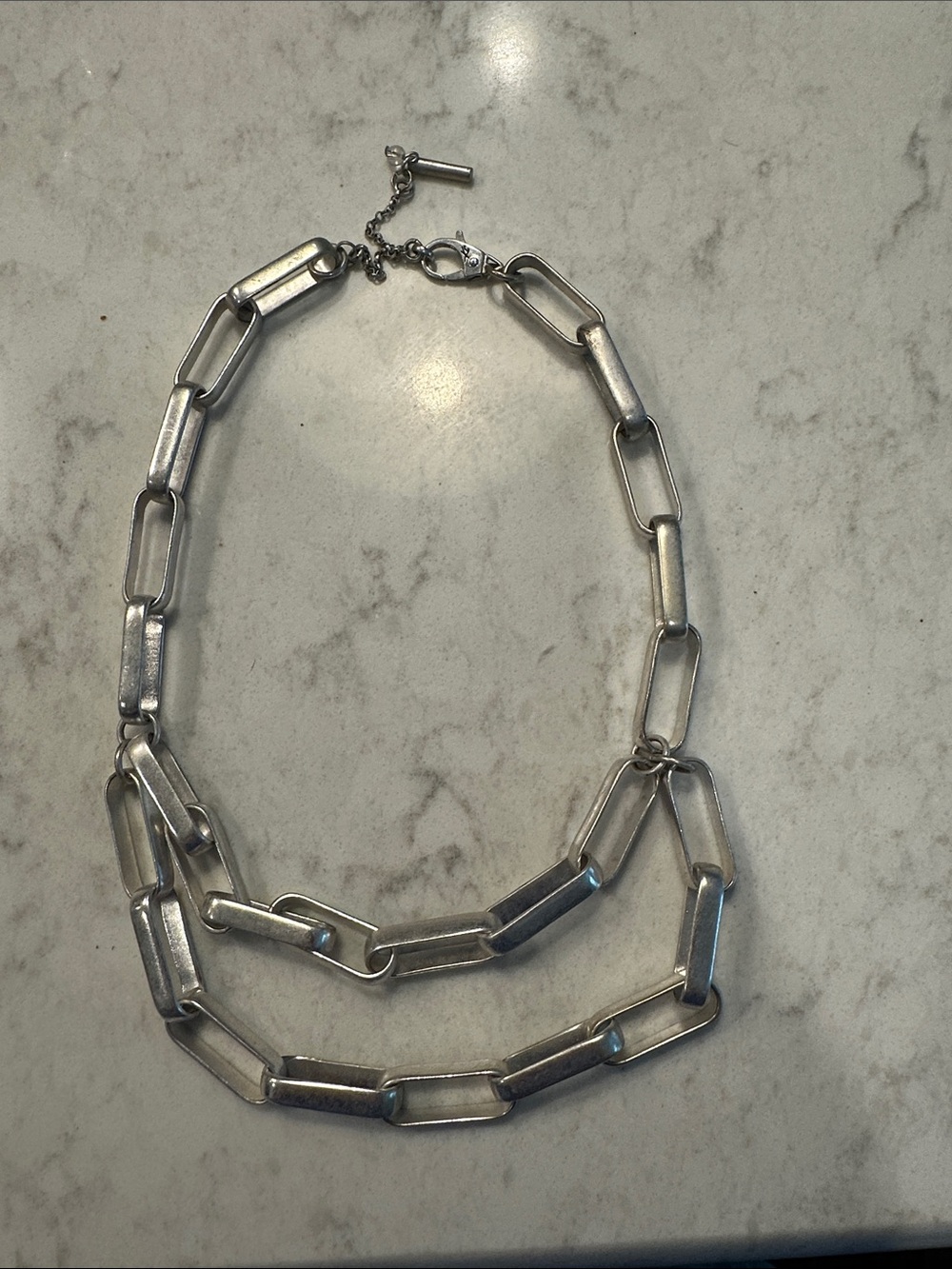 Kenneth Cole-Silver Link Necklace